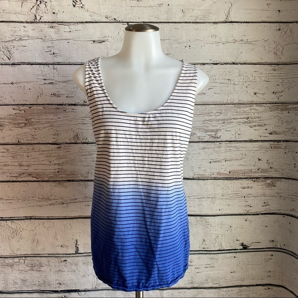 Joan Vass Ombré striped top